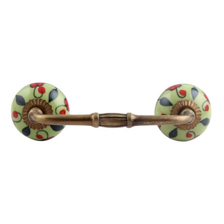 Garden Bouquet Ceramic Bridge Handle